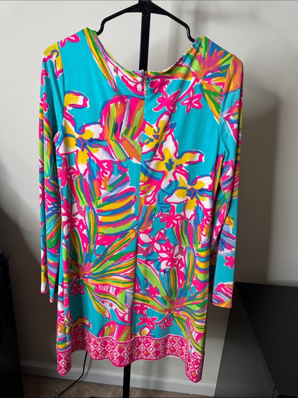 Lilly Pulitzer Multicolor Tropical Print Dress — Turquoise & Pink Accents - Picture 3 of 3